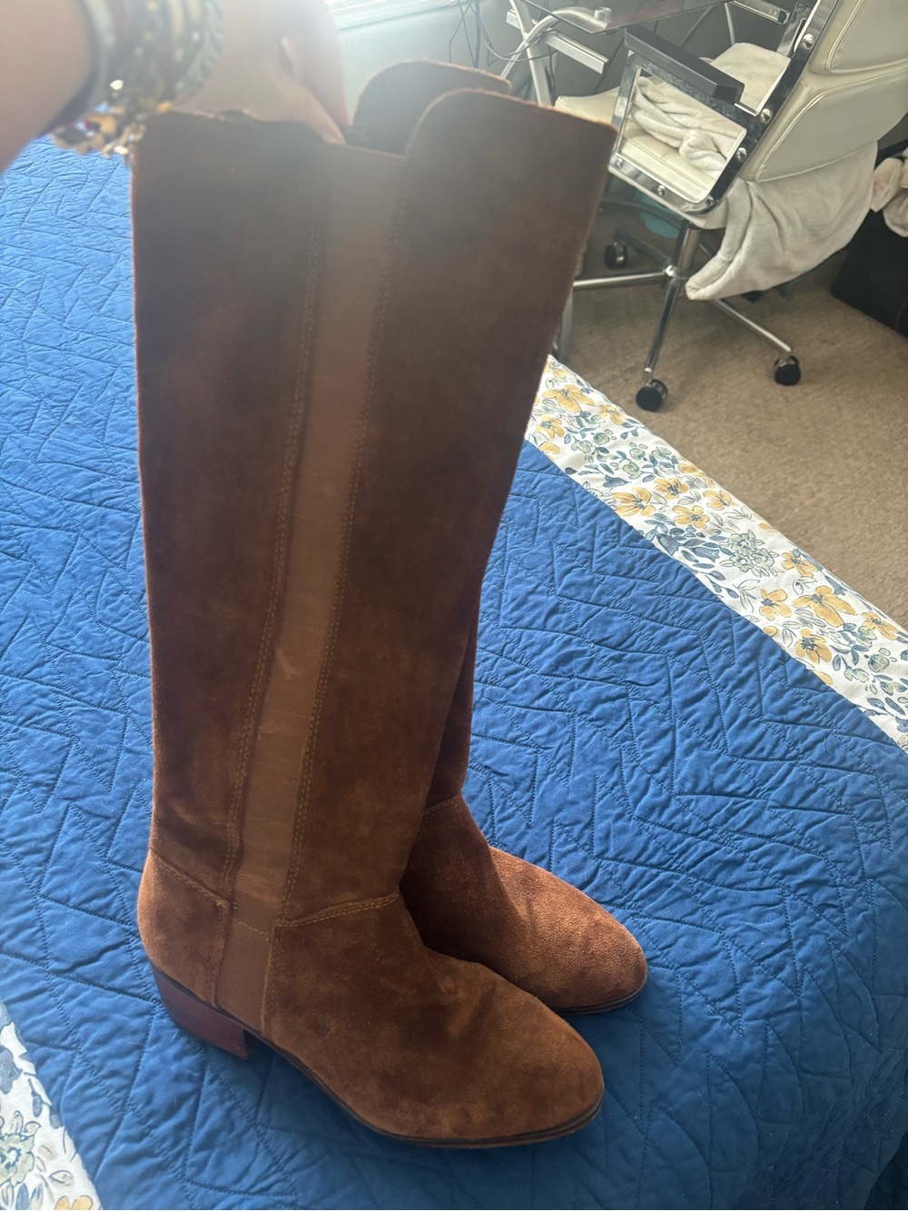 Steve Madden Classic Brown Suede Knee-High Boots - Women